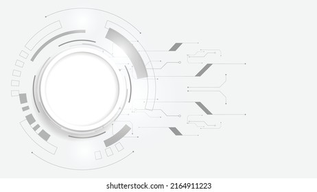 Fondo de tecnología Gris White Resumen, alta tecnología de conexión digital, comunicación, alta tecnología concepto