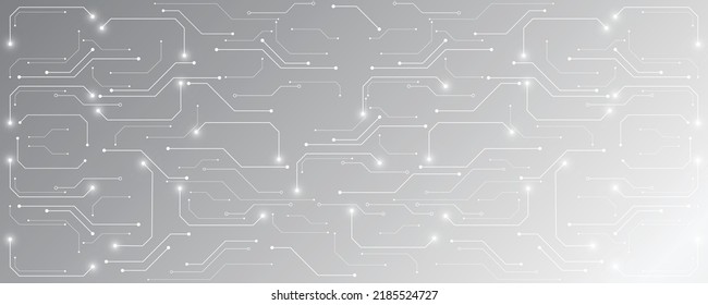 Grey white Abstract technology background, Hi tech digital connect, communication, high technology concept