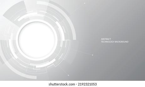 Grey white Abstract technology background, Hi tech digital connect, communication, high technology concept, science, technology background