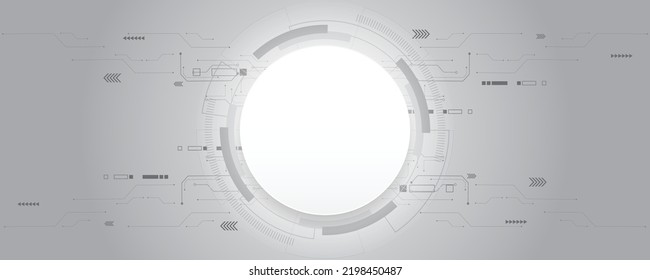 Fondo de tecnología Gray white Resumen, Hi tech digital connect, comunicación, concepto de alta tecnología, ciencia, tecnología de fondo