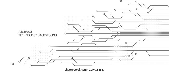 Fondo de tecnología Gray white Resumen, Hi tech digital connect, comunicación, concepto de alta tecnología, ciencia, tecnología de fondo