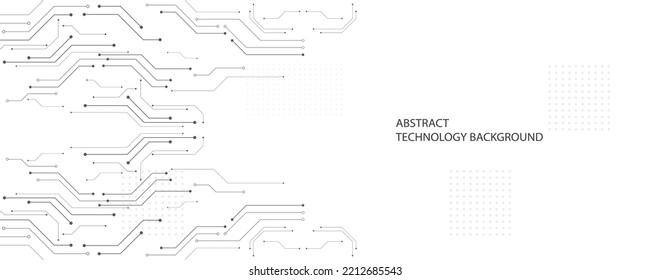Grey white Abstract technology background, Hi tech digital connect, communication, high technology concept, science background