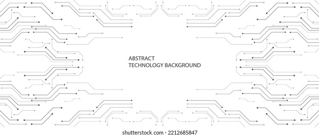 Grey white Abstract technology background, Hi tech digital connect, communication, high technology concept, science background