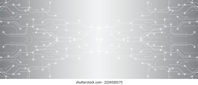 Grey white Abstract technology background, Hi tech digital connect, communication, high technology concept, science, technology background