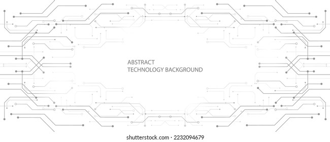 Grey white Abstract technology background, Hi tech digital connect, communication, High technology concept, Science, technology background