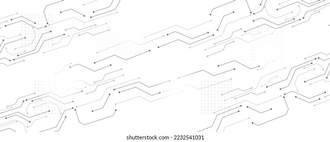 Grey white Abstract technology background, Hi tech digital connect, communication, High technology concept, Science, technology background