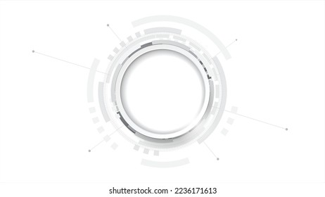 Grey white Abstract technology background, Hi tech digital connect, communication, High technology concept, Science, technology background