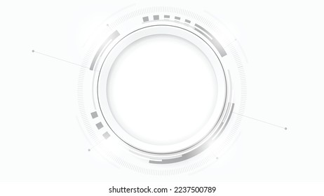 Grey white Abstract technology background, Hi-tech digital connect, Communication, High technology concept