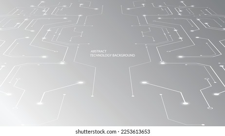 Grey white Abstract technology background, Hi tech digital connect, communication, High technology concept, Science, technology background