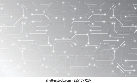 Grey white Abstract technology background, Hi tech digital connect, communication, High technology concept, Science, technology background