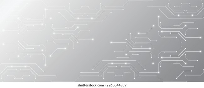 Fondo de tecnología Gris White Resumen, alta tecnología de conexión digital, comunicación, concepto de alta tecnología, ciencia, tecnología de fondo