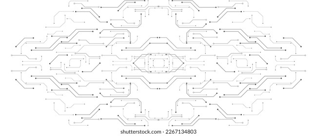 Grey white Abstract technology background, Hi-tech digital connect, Communication, High technology concept, Science background