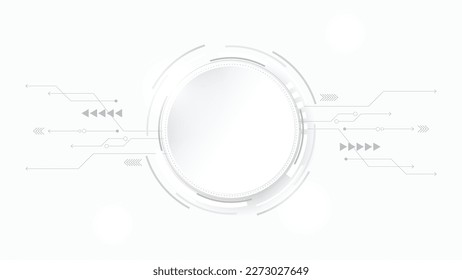 Grey white Abstract technology background, Hi tech digital connect, communication, High technology concept