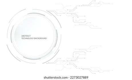 Grey white Abstract technology background, Hi tech digital connect, communication, High technology concept, Science