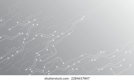 Grey white Abstract technology background, Hi tech digital connect, communication, High technology concept, Science, technology background