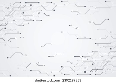 Grey white Abstract technology background