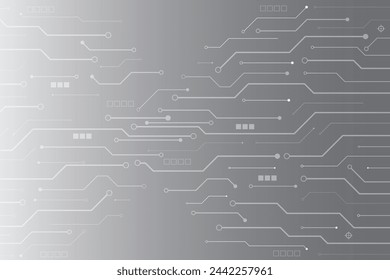 Grey white Abstract technology background, Hi tech digital connect, communication, high technology concept, technology background