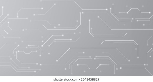 Grey white Abstract technology background, Hi tech digital connect, communication, high technology concept, science, technology background