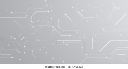 Grey white Abstract technology background, Hi tech digital connect, communication, high technology concept, science, technology background