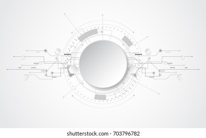 Grey White Abstract Technology Background With Various Technology Elements
Hi-tech Communication Concept Innovation Background
Circle Empty Space For Your Text