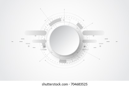 Grey white Abstract technology background with various technology elements
Hi-tech communication concept innovation background
Circle empty space for your text