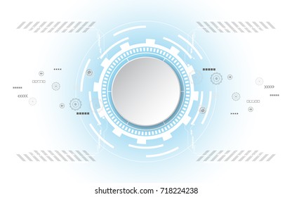 Grey white Abstract technology background with various technology elements
Hi-tech communication concept innovation background
Circle empty space for your text