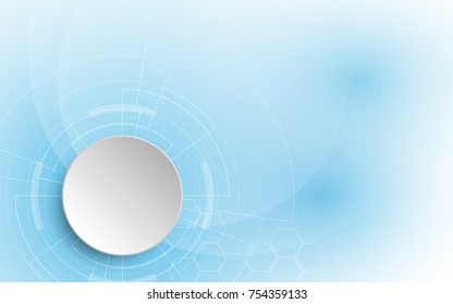 Grey white Abstract technology background with various technology elements
Hi-tech communication concept innovation background
Circle empty space for your text