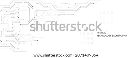 Grey white Abstract technology background, Hi tech digital connect, communication, high technology concept, science background