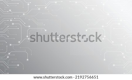 Grey white Abstract technology background, Hi tech digital connect, communication, high technology concept, science, technology background