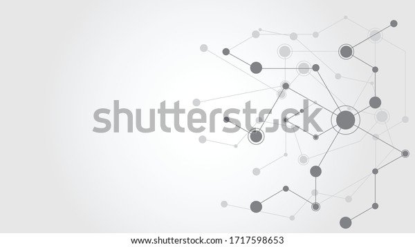 Grey White Abstract Technology Background Science Stock Vector Royalty Free 1717598653