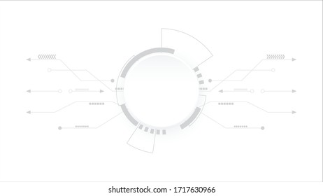 Grey white Abstract technology background,Hi tech digital connect, communication, high technology concept, science, technology background