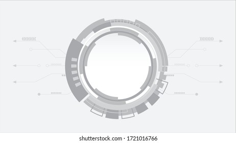 Grey white Abstract technology background,Hi tech digital connect, communication, high technology concept, science, technology background