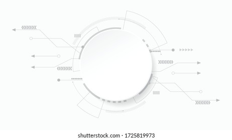 Grey white Abstract technology background,Hi tech digital connect, communication, high technology concept, science, technology background