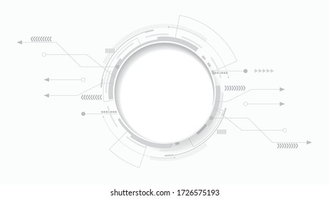 Grey white Abstract technology background,Hi tech digital connect, communication, high technology concept, science, technology background