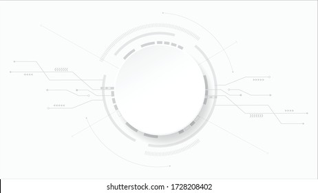 Grey white Abstract technology background,Hi tech digital connect, communication, high technology concept, science, technology background