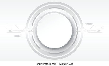 Grey white Abstract technology background,Hi tech digital connect, communication, high technology concept, science, technology background
