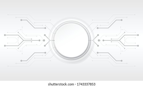 Grey white Abstract technology background,Hi tech digital connect, communication, high technology concept, science, technology background
