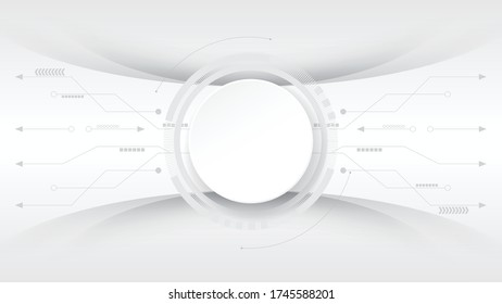 Grey white Abstract technology background,Hi tech digital connect, communication, high technology concept, science, technology background