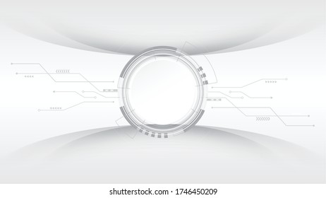 Grey white Abstract technology background,Hi tech digital connect, communication, high technology concept, science, technology background