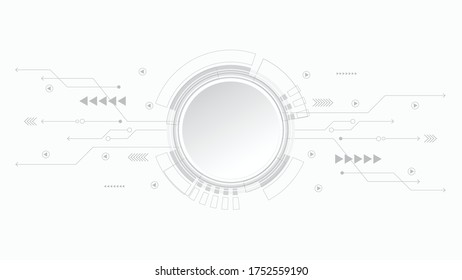 Grey white Abstract technology background,Hi tech digital connect, communication, high technology concept, science, technology background