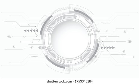 Grey white Abstract technology background,Hi tech digital connect, communication, high technology concept, science, technology background