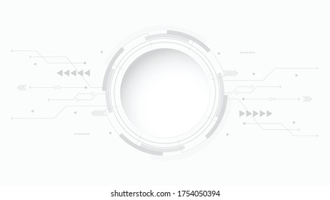 Grey white Abstract technology background,Hi tech digital connect, communication, high technology concept, science, technology background