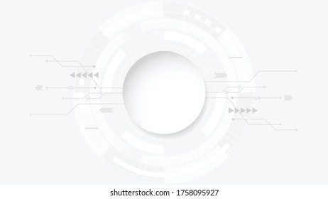 Grey white Abstract technology background,Hi tech digital connect, communication, high technology concept, science, technology background