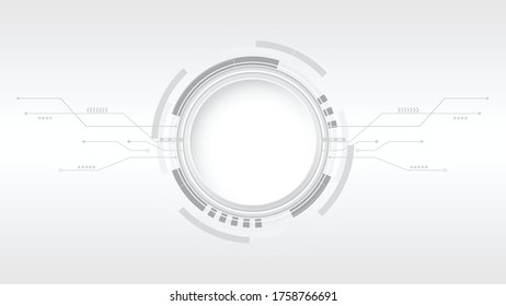 Grey white Abstract technology background,Hi tech digital connect, communication, high technology concept, science, technology background