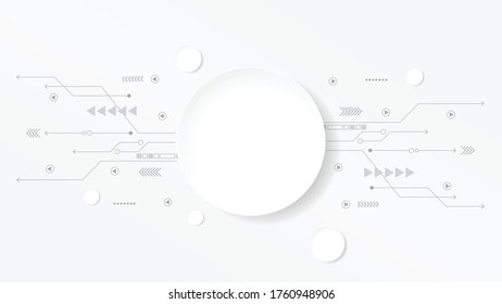 Antecedentes de la tecnología Gray white Resumen, alta tecnología de conexión digital, comunicación, concepto de alta tecnología, ciencia, tecnología de fondo