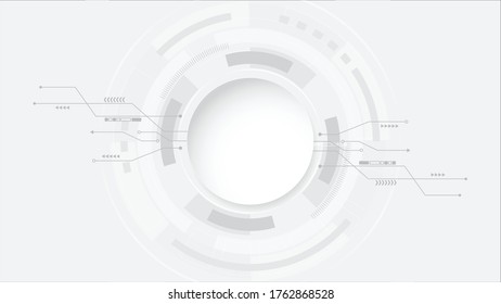 Antecedentes de la tecnología Gray white Resumen, alta tecnología de conexión digital, comunicación, concepto de alta tecnología, ciencia, tecnología de fondo
