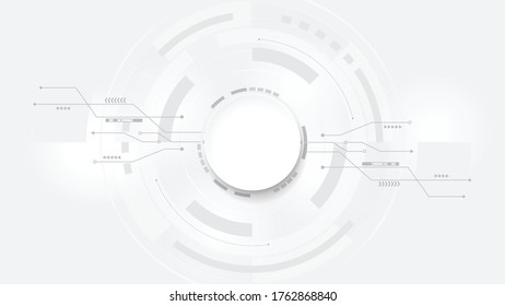 Grey white Abstract technology background,Hi tech digital connect, communication, high technology concept, science, technology background