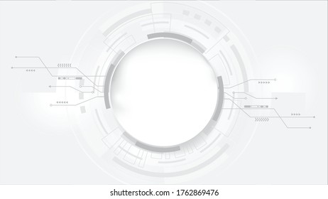 Grey white Abstract technology background,Hi tech digital connect, communication, high technology concept, science, technology background