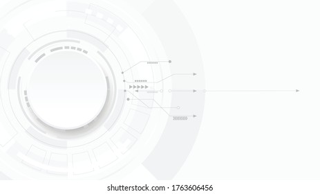Antecedentes de la tecnología Gray white Resumen, alta tecnología de conexión digital, comunicación, concepto de alta tecnología, ciencia, tecnología de fondo