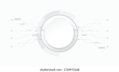 Antecedentes de la tecnología Gray white Resumen, alta tecnología de conexión digital, comunicación, concepto de alta tecnología, ciencia, tecnología de fondo